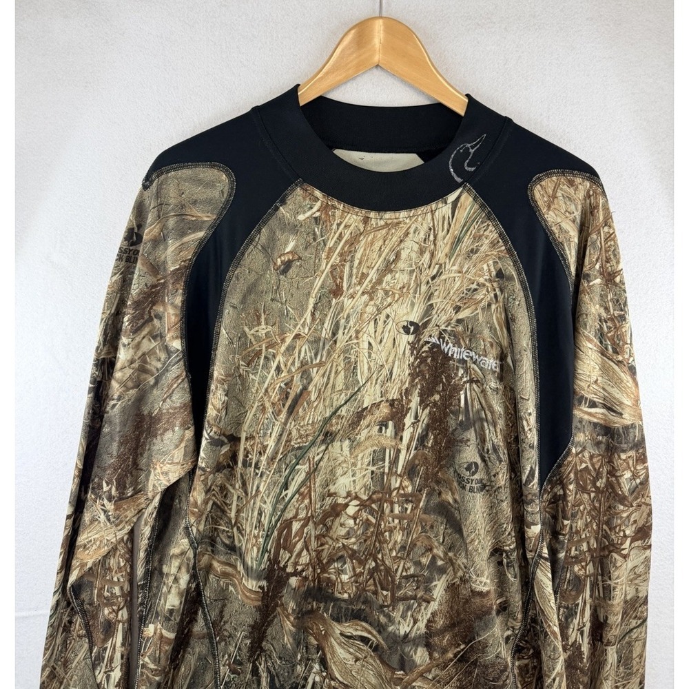 Ducks Unlimited Whitewater Mock Turtleneck Mossy Oak Camo Men's‎ Large L Shirt